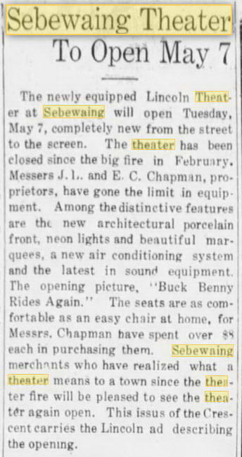 Lincoln Theatre - May 3 1940 (newer photo)